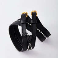 Alexis Mabille Embellished Leather Zip Belt